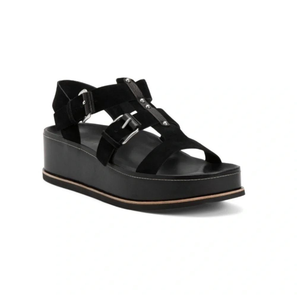 Donald Pliner Jesmin fisherman platform sandals black - Picture 1 of 5